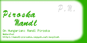 piroska mandl business card